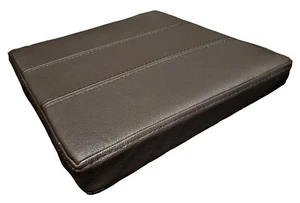 Cojín de asiento marrón oscuro cojín de cuero acolchado de asiento sillón silla edición cuero auténtico - Imagen 1 de 3