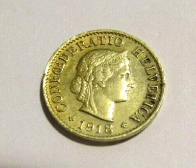 Switzerland 1918-B 5 Rappen unc Coin - Image 1 of 4