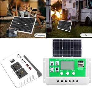 Kit Solar Fácil de Usar Cuenta con un Inversor de Panel de 25W y Controlador de Carga - Imagen 1 de 14