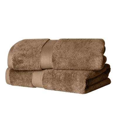 Egyptian Cotton Pile Bath Towel Set of 2, Ultra Soft Luxury Towels, Thick Plu... - Image 1 of 4
