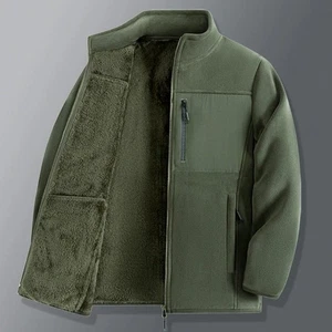 Klassische Herren Fleecejacke durchgehender Reißverschluss alle Größen - WARMER ARBEITS- & FREIZEITMANTEL - Bild 1 von 18