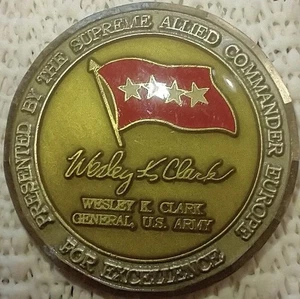 Wesley K. Clark Supreme Headquarters Allied Powers Europe Challenge Coin - Bild 1 von 9