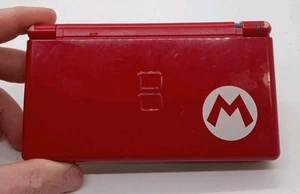 Mario Edition Nintendo DS Lite System Konsole Rot Scharnier defekt funktioniert nur Teile - Bild 1 von 10
