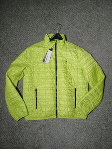 NWT Neon Green Tommy Hilfiger Primaloft Coldstop Insulted Jacket Hiking Mens L - Picture 1 of 18