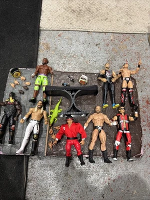 Lote de 8 figuras sueltas de acción de lucha libre Wwe Mattel,Aew con accesorios Foto 1 de 4