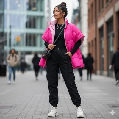 Chaleco acolchado UGG rosa reversible Sydnee nuevo con etiquetas Foto 1 de 4