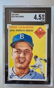 1954 Topps #132 Tom Lasorda RC Rookie SGC 4.5 - Bild 1 von 2