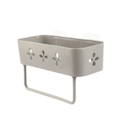 Caddy Estante Ordenado Cesta Baño Esquina Ducha Succión Cocina Pared Almacenamiento Foto 1 de 4