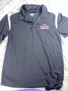 90s Augusta Madison Wisconsin Badgers Polo Basketball Shirt Red Black Mens M/L - Picture 1 of 4