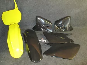 Suzuki RM125 RM250 2001-2012 Nuevo X-Fun Completo Amarillo/Negro Plástico Kit PK2007 - Imagen 1 de 1
