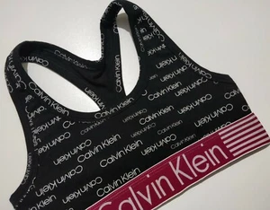 Calvin Klein Damen BHs mit Racerback-Logo-Print in Schwarz Größe S - Bild 1 von 9