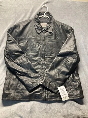 Excelled Chaqueta de Cuero Negra para Hombre Colección Talla 2XL NUEVA CON ETIQUETAS Foto 1 de 4