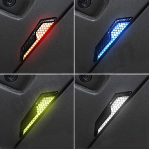 4pcs Car Side Door Edge Scratch Protector Strip Reflective Sticker Accessories - Picture 1 of 12