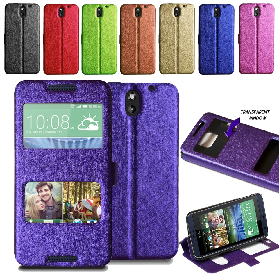 For HTC Desire 610 Slim Wallet Case Leather Flip Stand Cover + Screen Protector - Image 1 of 1