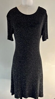 De Colección Hampton Nites Negro Plata Brillo Brillante Elástico Años 90 Ambiente Whimisgoth Talla 8 Foto 1 de 4