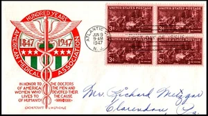 949-26 Medical Association FDC, L W Staehle Cachet, B4, GC, addressed, OF - Picture 1 of 3