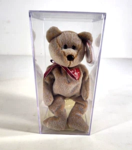 Ty Beanie Baby 1999 Signature Bear Plush Brown Bear w/ Red Heart On Chest Case - Picture 1 of 5