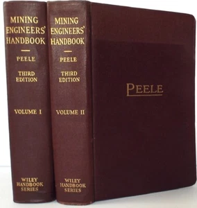Mining Engineers' Handbook. Peele, Third Edition, Volumes 1 & 2. 1941, Near Fine - Picture 1 of 5