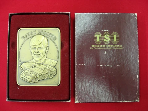 DAVEY ALLISON 14 OZ BRONZE PLAQUE 1991 MADISON TSI NASCAR SERIAL # 02,718 ~COOL~ Cover