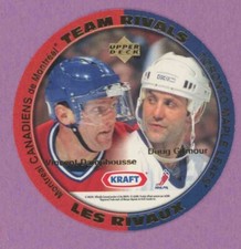 1996 96-97 UD KRAFT DISC TEAM RIVALS DAMPHOUSSE GILMOUR / LEMIEUX LINDROS NNO