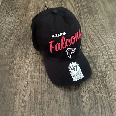 ‘47 Brand Atlanta Falcons Clean Up  Hat NFL OSFA Women Sequence Red Black - Image 1 of 4