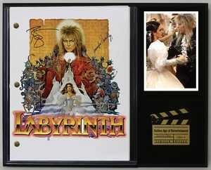 Pantalla de placa de madera con guión de película firmado de laberinto reproducción - Imagen 1 de 8