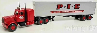 Wiking NUEVA cabina Peterbilt escala HO con remolque PIE Pacific Intermountain Express Foto 1 de 4