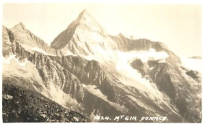 Mt Sir Donald British Columbia #102.4 Byron Harmon RPPC Real Photo Postcard - Picture 1 of 2