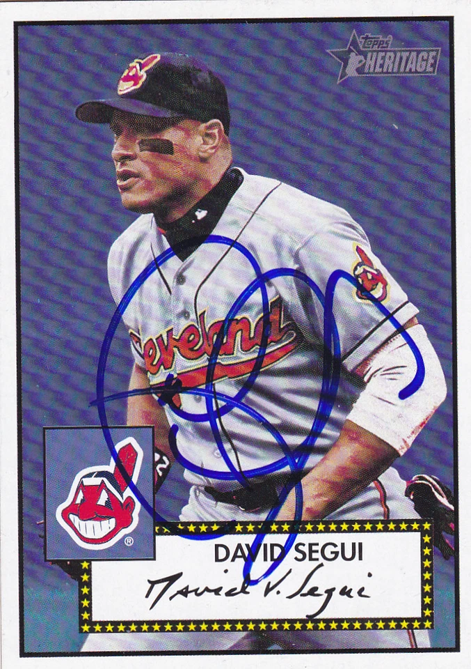 TARJETA FIRMADA POR DAVID SEGUI INDIOS DE CLEVELAND METS MARINEROS ORIOLES RANGERS BLUE JAY Foto 1 de 1