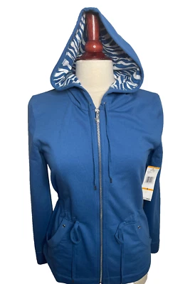 Jones New York Sport Blue Zip Up Hoodie With Pants Tracksuit Set Womens Size S - Image 1 of 4