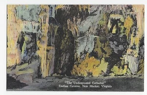 New Market VA Underground Cathedral Endless Caverns Linen Vintage Postcard - Picture 1 of 2