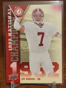 2012 Upper Deck University of Alabama National Champions Jay Barker Alabama - Picture 1 of 2