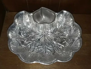 The Wilton Company Pewter RWP Cabbage Leaf Dipping Platter/Bowl 10 x 9 x 2 inch - Picture 1 of 8