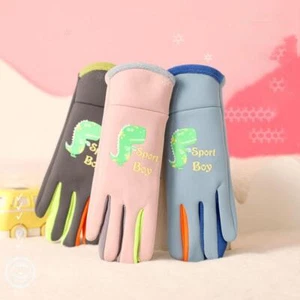 Warme Kinder Handschuhe Dino Cartoon Elastisch & Bunt Outdoor Radfahren Sport - Bild 1 von 13