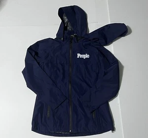 Rare Vtg Port Authority People Magazine Women's Medium Blue Windbreaker Jacket - Picture 1 of 8