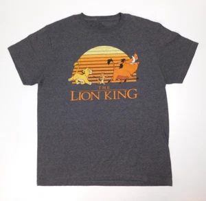 The Lion King Womens Short Sleeve Graphic Top Shirt Size L Gray - Picture 1 of 8