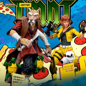 New JOYTOY TMNT SPLINTER & APRIL ONEIL 1/18 Action figure Toy instock - Picture 1 of 23