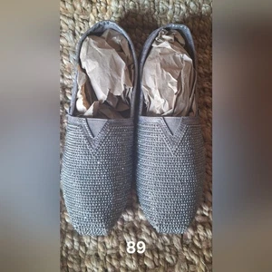 Bobs Big Greamer Memory Foam Gray  Slip-On Shoes Rhinestone Sz 8.5 Formal Boho - Picture 1 of 6