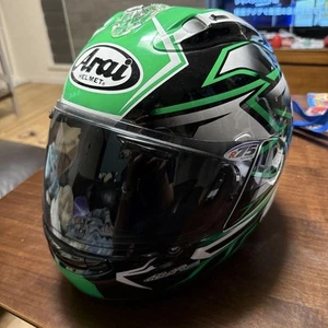 Arai RX7X Ghost Green L 59cm 23.2in Helmet Semi Smoke Shield Extra Clear Visor - Picture 1 of 10