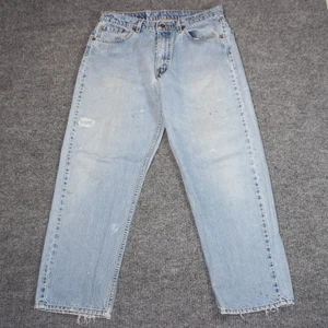 Vintage 90s Levis 565 Light Wash Jeans Mens W34 L30 Loose Fit Straight Leg Denim - Picture 1 of 8