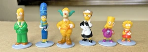 2002 Lot 6 Homer Marge Bart Lisa Polly Simpson FOX TV Miniature Plastic Figures - Picture 1 of 8