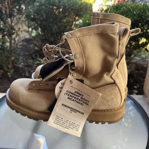 Rocky Gore-Tex 790G Men's 11W Tan Suede Military Army Combat Boots Vibram Work - Picture 1 of 14