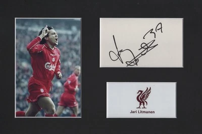 Jari Litmanen Hand Signed Mount A4 Autograph Inc COA Liverpool Fc - Image 1 of 3