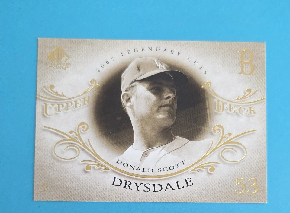 2005 SP Legendary Cuts #18 Don Drysdale Los Angeles Dodgers BASEBALL Card C8 - Image 1 of 2