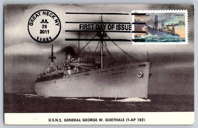 #4550 US Merchant Marine Liberty Ship FDC Maxi Card - Image 1 of 2