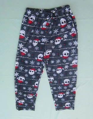 Disney Nightmare Before Christmas 男式丝绒休闲睡裤 XL 码 — 第 1/4 张图片