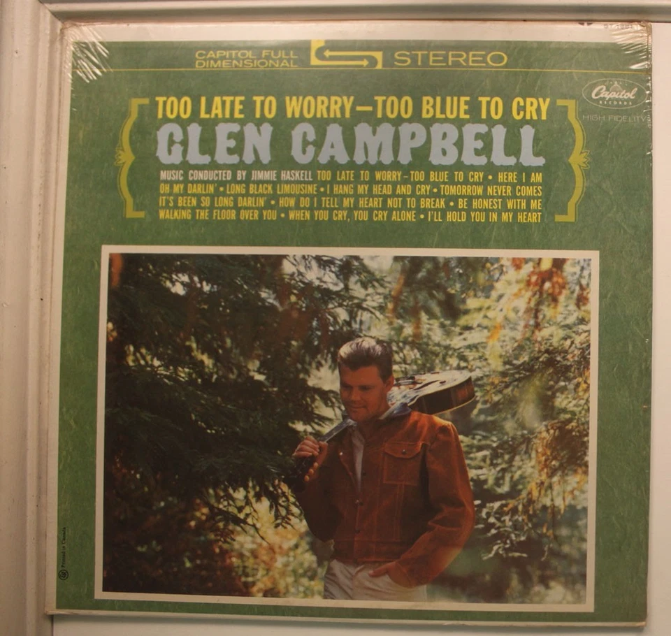 Glen Campbell Lp Too Late To Worry-Too Blue To Cry On Capitol - Sealed / Sealed - Image 1 of 1