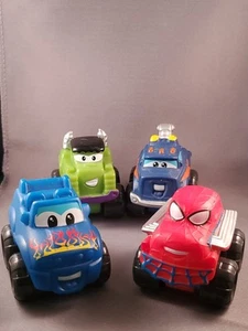 2008 Pre Owned Hasbro Lil' Chuck & Friends Vehicles -  Some MARVEL set Of 4 - Picture 1 of 17