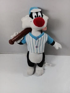 Looney Tunes Sylvester The Cat Plush Baseball Player Figure Vtg Y2k 2003 Nanco - Picture 1 of 6
