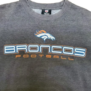 Vintage Denver Broncos Sweatshirt Crew Neck Pullover NFL Apparrel Football LG/XL - Picture 1 of 8